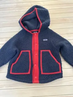 patagonia フリースジャケット 3T ネイビー/レッド