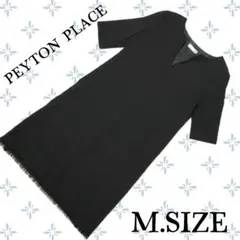 f94〚PEYTON PLACE〛 ブラック 半袖 ワンピース Mサイズのサムネイル
