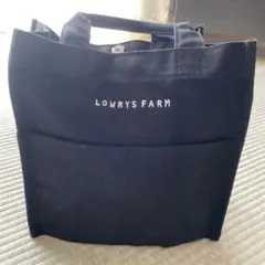 LOWRYS FARM トートバッグ ブラック キャンバス 未使用