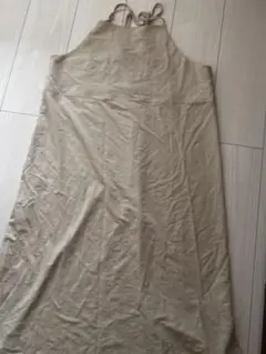 ベージュ キャミワンピース L