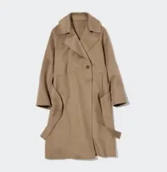 新品ユニクロ ダブルフェイスロングコートL