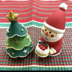 新品　コンコンブルクリスマス　　ケーキ運びサンタ　星のツリー　計2点