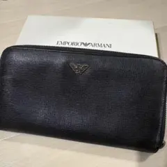 エンポリオアルマーニ ブラックレザー長財布