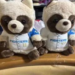北海道日本ハムファイターズ選手くじ 動物ぬいぐるみ 背番号3番 郡司