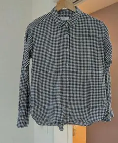 美品 UNIQLO プレミアムリネン シャツ Mサイズのサムネイル
