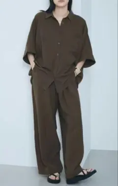 LEPSIM マルメリドルマンシャツとワイドパンツのセット LEPSIM マルチメリットドルマンシャツ ワイドパンツ 上下セット - メルカリ