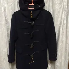最終値下げ)美品】ネイビー ダッフルコート フード付き