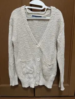 THE EMPORIUM アイボリー ポケット付き カーディガン