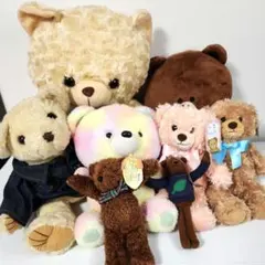 ガーリーベアー　DAISOベア　グローバルテディなどクマのぬいぐるみ8セット販売のサムネイル