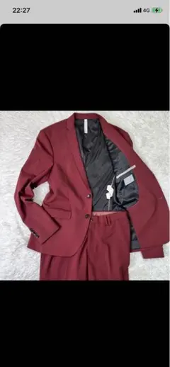 希少美品✨️ZARA セットアップ スーツ 総裏 ２B ボルドー 175/92A