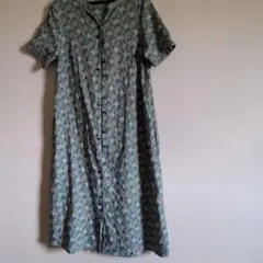 ボタンもかわいい刺繍みたいなハッカ色のワンピJocomomola