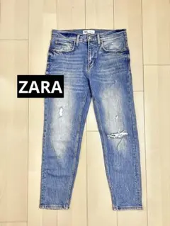 ZARA ライトブルー スキニージーンズ ダメージ加工