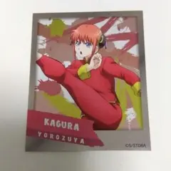 銀魂 フォト風メタルステッカー シール 戦闘 神楽