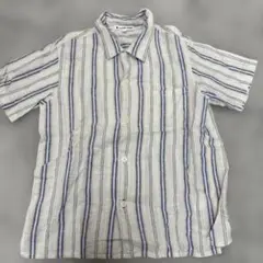 GLOBAL WORK ストライプ 半袖シャツ XL