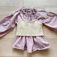 petit main ピンク 長袖 トップス カットソー　100