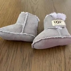 UGG グレー ファー付きベビーシューズ