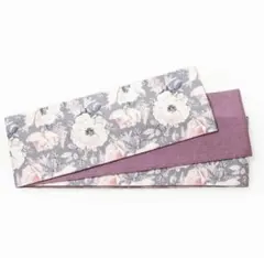 KIMONO MODERN 半幅帯　リバーシブル　花柄　紫　退屈とうつくしい日々のサムネイル