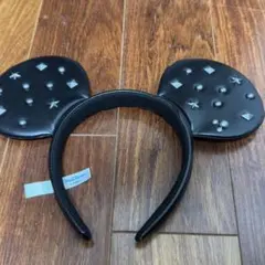 【美品】ディズニー カチューシャ レザー スタッズ
