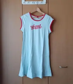 【未使用】コットン100% ルームワンピース 水色 パジャマ