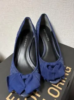 ANTEPRIMA ネイビー リボン付きパンプスのサムネイル