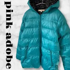 モ*モ様 ピンクアドベ　ダウンジャケット　アウター　上着　水玉　レディース　L