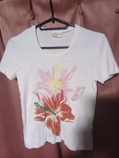 y2kオゾンコミュニティ TOKYO 半袖Tシャツ ハイビスカス強ギャルのサムネイル