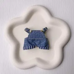 ぬい服10cm シンプル サロペット デニム