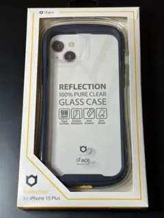 iFace Reflection iPhone 15Plus用 ネイビー