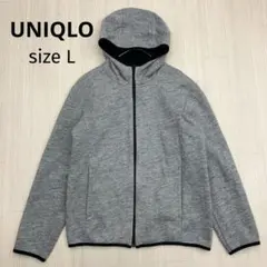 UNIQLO ユニクロ ブロックテック フリースパーカー グレー L