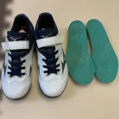 Mizuno スパイク ホワイト/ネイビー少年野球