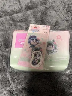 忍たま乱太郎 桜もちぴこ 中在家長次 ポーチ 六ろステッカー