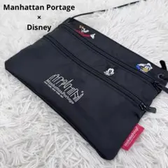 【美品】マンハッタンポーテージ × ディズニーストア サコッシュ ブラックのサムネイル