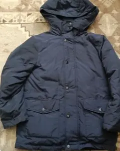 GUキッズ150 ヒートパデッドブルゾン　ネイビー 取り外しフード付