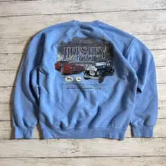 ハーシー 2012 AACA 自動車 バックプリント スウェット M 青　古着