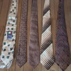 2007様専用　中古 ネクタイ5本セット ブラウン系