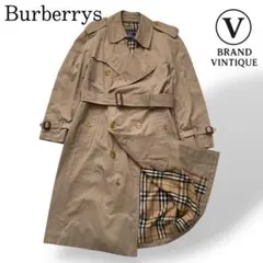 【美品】 バーバリーズ トレンチコート ノバチェック 着丈106cm ベージュ