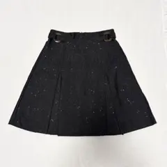 【お値下げ】lilybrown♡ラメ♡プリーツスカート♡ブラック♡フレアスカート