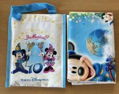 東京ディズニーシー 10周年 レジャーシート ミッキー ミニー ケース付き