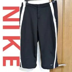 ♦【NIKE 】ナイキ クロップドパンツ ブラック ホワイトレディースのサムネイル