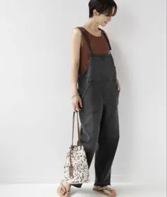 ダークグレー 38size デニム サロペット