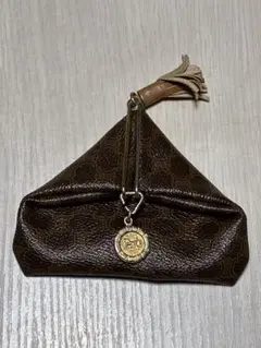 CELINE】セリーヌ 三角コインケース マカダム柄 ブラウン 小銭入れ