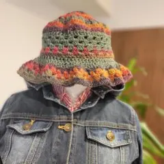 モチーフ編みニット帽 | ハット 手編み
