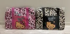 ハローキティ　2WAY BIG収納バッグ　ブラック&ピンク　２個セット