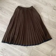 美品 スーナウーナ シフォン プリーツスカート ウエストゴム S ブラウンのサムネイル