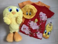 トゥイーティー ぬいぐるみ　Tシャツ　120 キッズ　帽子　レディース靴下