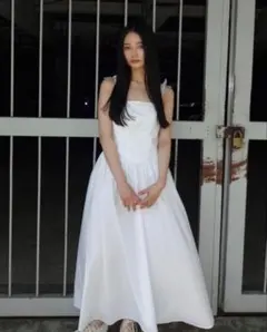 ZARA リボンミディワンピース