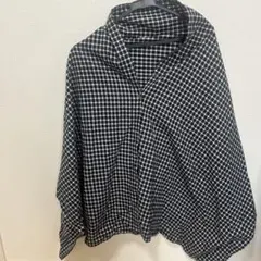 授乳ケープ ネイビーとホワイトチェック