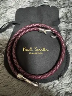 Paul Smith ブレスレット レザー メンズ ブラック 二重巻き フック式 