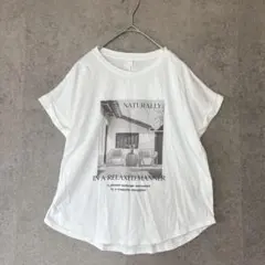 美品✨ディニテコリエ フォトプリントTシャツ 白 半袖 フレンチスリーブのサムネイル