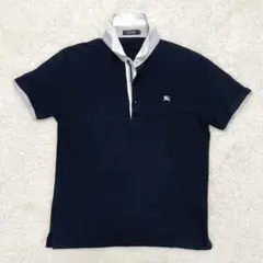 【希少】バーバリーブラックレーベル ポロシャツ 2 黒 ホースロゴ ストライプ